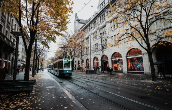 tram city leaves autumn quantum vice